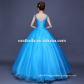 2017 organza robes vestidos de quinceanera robes de bal western Robes de cocktail bleues